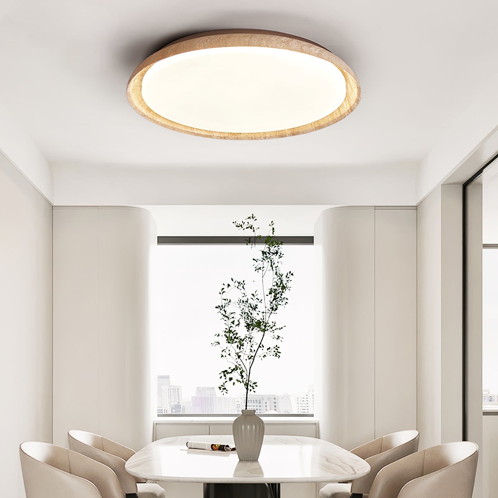 TravertineGlow | Elegant Minimalist LED Ceiling Lamp Design 8