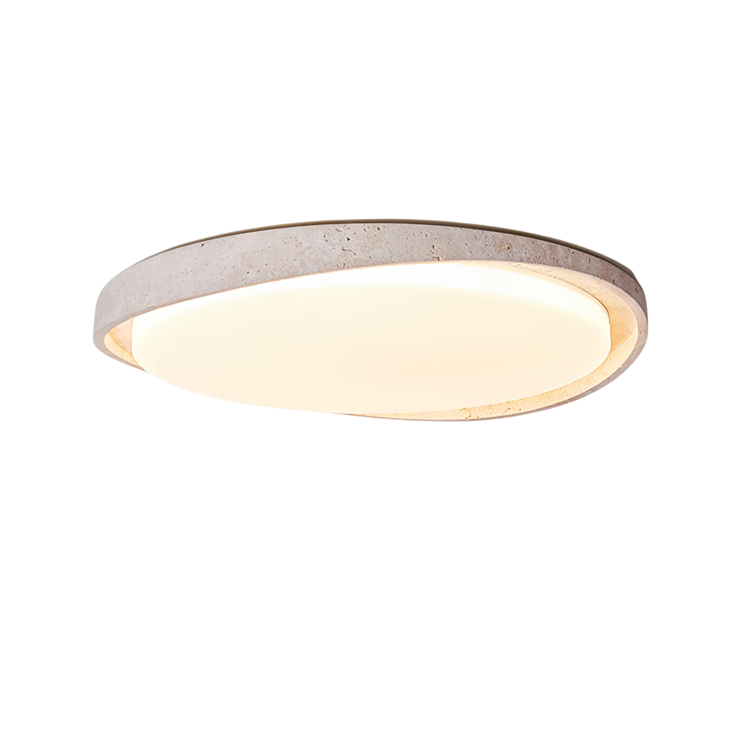 TravertineGlow | Elegant Natural Stone Ceiling Light Fixture for Modern Interiors 1
