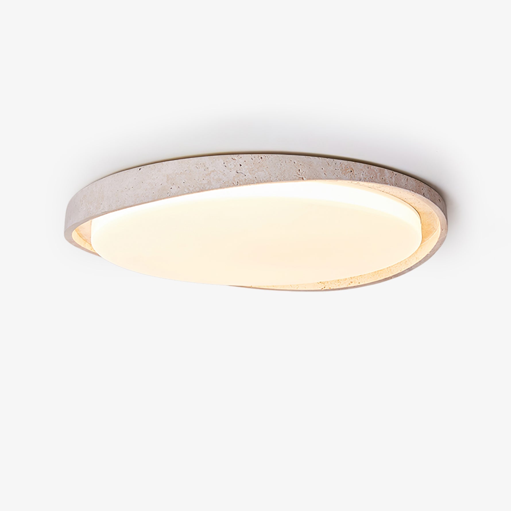 TravertineGlow | Elegant Natural Stone Ceiling Light Fixture for Modern Interiors 2