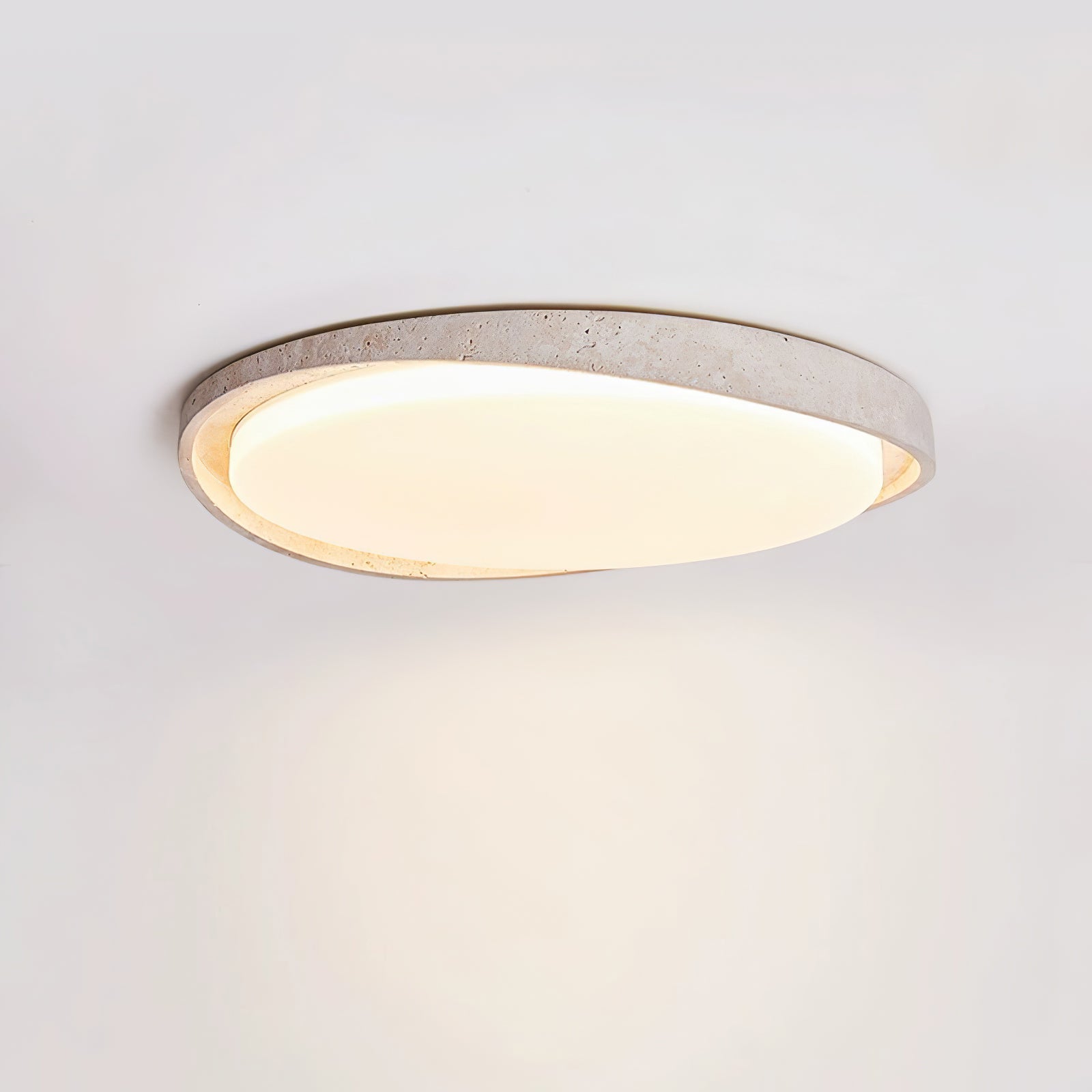TravertineGlow | Elegant Natural Stone Ceiling Light Fixture for Modern Interiors 9