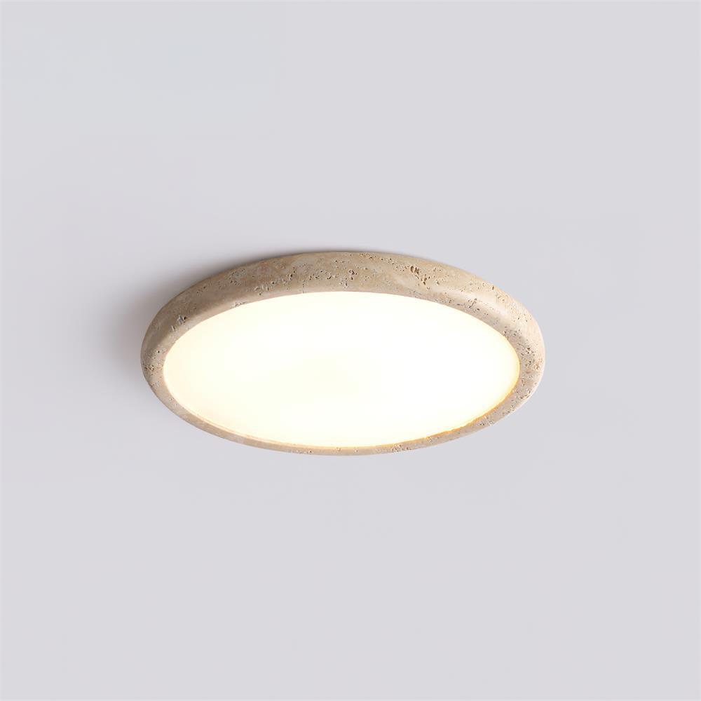 TravertineGlow | Elegant Natural Stone Modern Ceiling Lamp 0