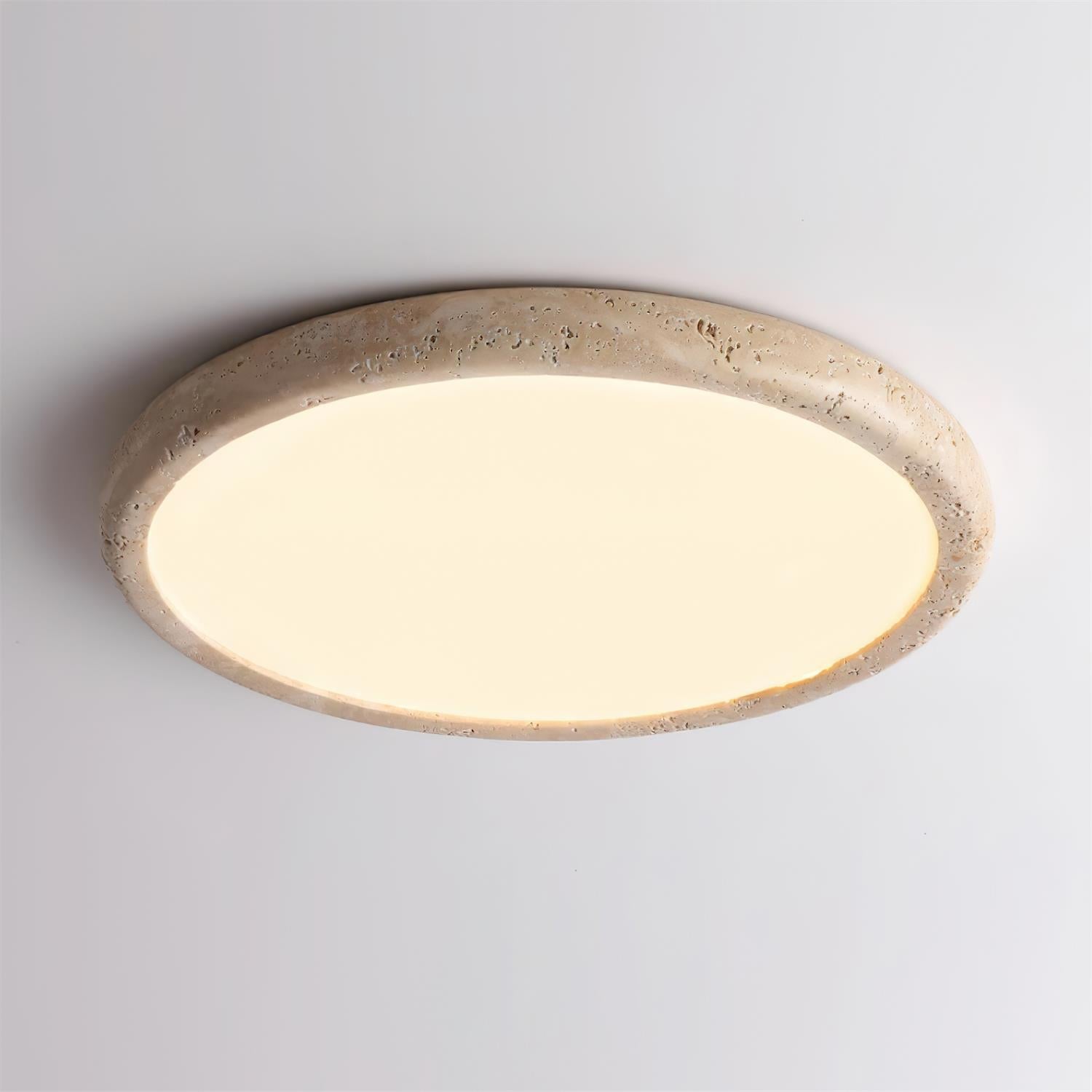 TravertineGlow | Elegant Natural Stone Modern Ceiling Lamp 2