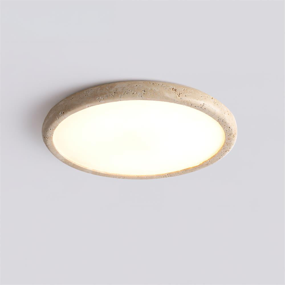 TravertineGlow | Elegant Natural Stone Modern Ceiling Lamp 9