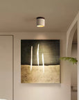 TravertineGlow | Elegant Rustic Natural Stone Flush Mount Ceiling Light 6