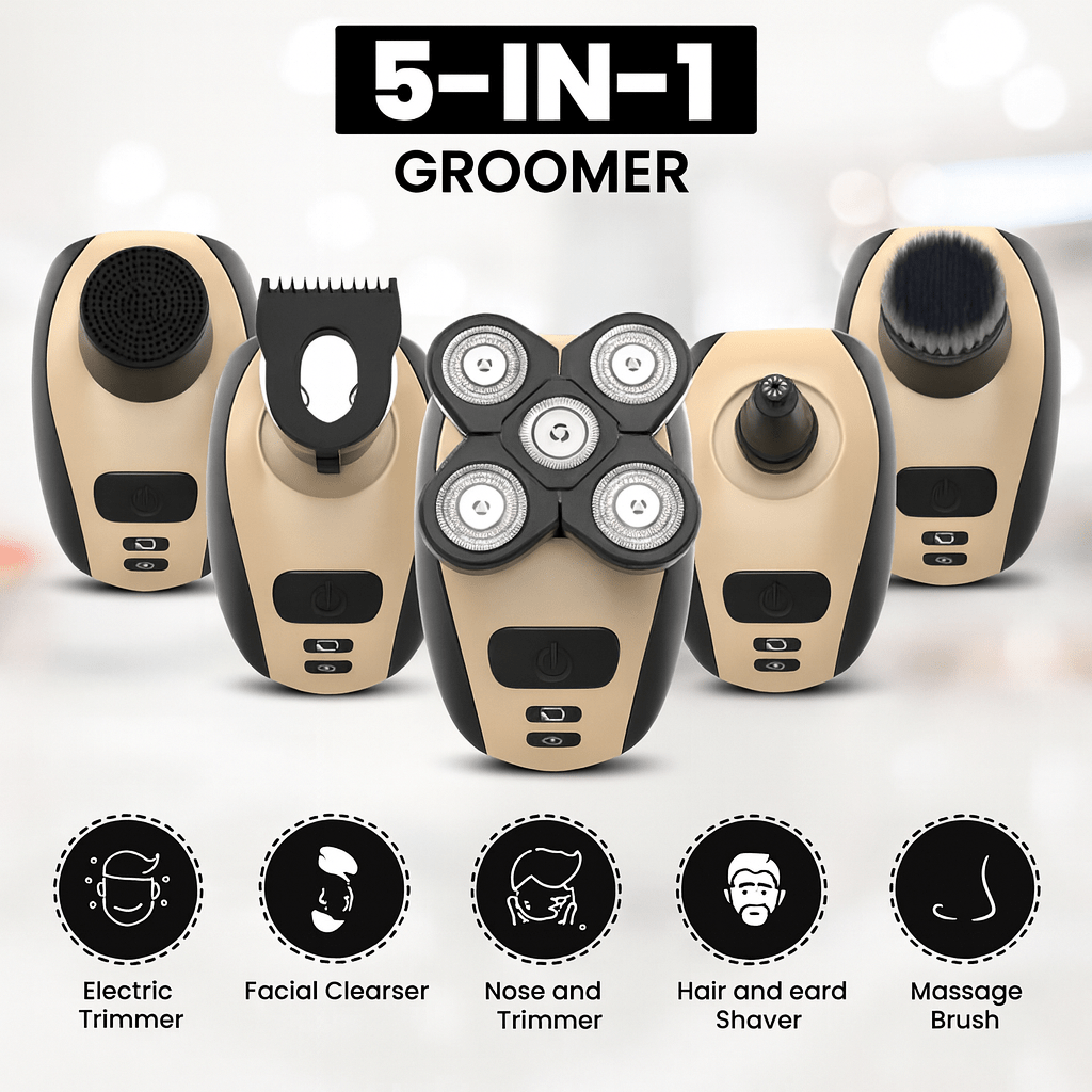 TrimNova | 5-in-1 Electric Grooming Razor for Smooth Skin Finish 0