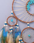 Turquoise Essence | Elegant Natural Crystal Dream Catcher Décor 5