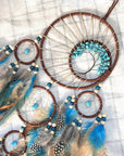 Turquoise Essence | Elegant Natural Crystal Dream Catcher Décor 7