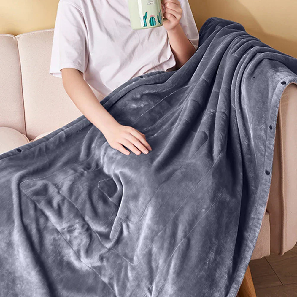 USB Electric Blanket, Compact 39x31” Heated Throw with 3 Heat Settings for Home, Office, Travel - Soft Plush Electric Throw Blanket 2