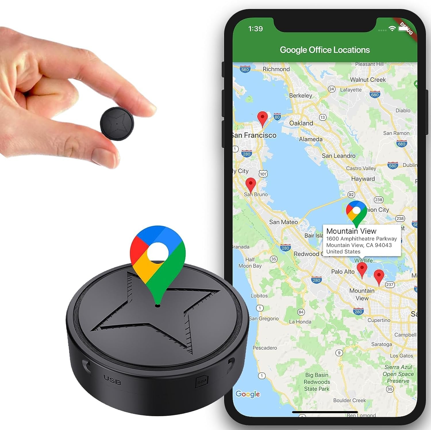 Ultracompact Magnetic GPS Tracker for Car and Vehicle Tracking – Real-Time Location Device for Pets and Valuables 0