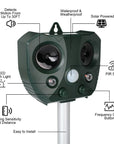 Ultrasonic Bird + Pest Repeller Solar Powered - Long Range 1