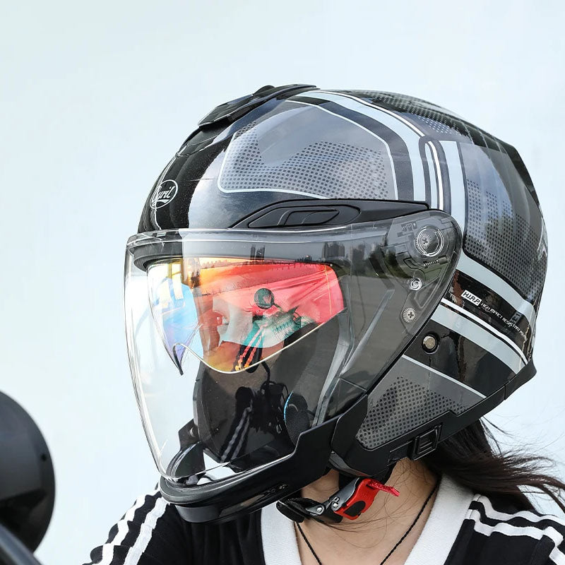 Unisex Motorcycle Helmet Lightweight ABS Dual Visor Aerodynamic Design 1