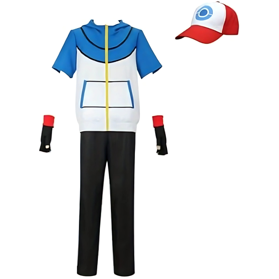 Unisex Short Sleeve Halloween Anime Costume Set | With Hat 0