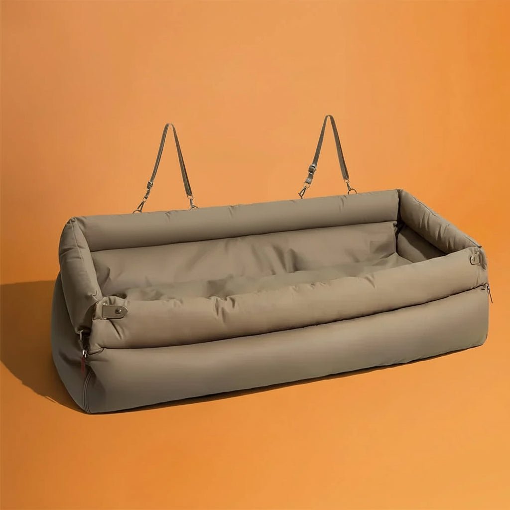 UrbanVoyager | Stylish Durable Large Faux Leather Dog Car Seat Bed 8