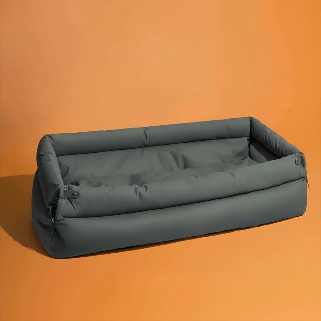 UrbanVoyager | Stylish Durable Large Faux Leather Dog Car Seat Bed 9