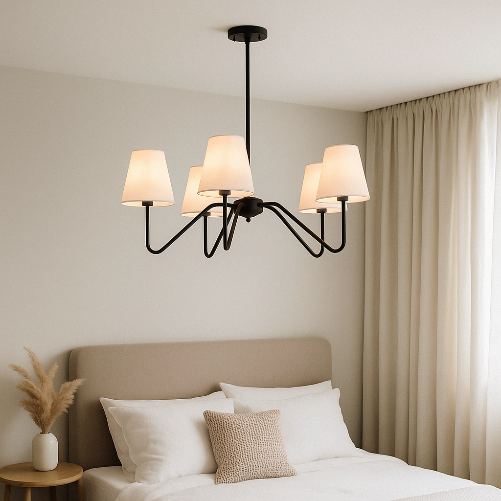 Valenor | Minimalist Silk Chandelier for Bedroom Spaces 0