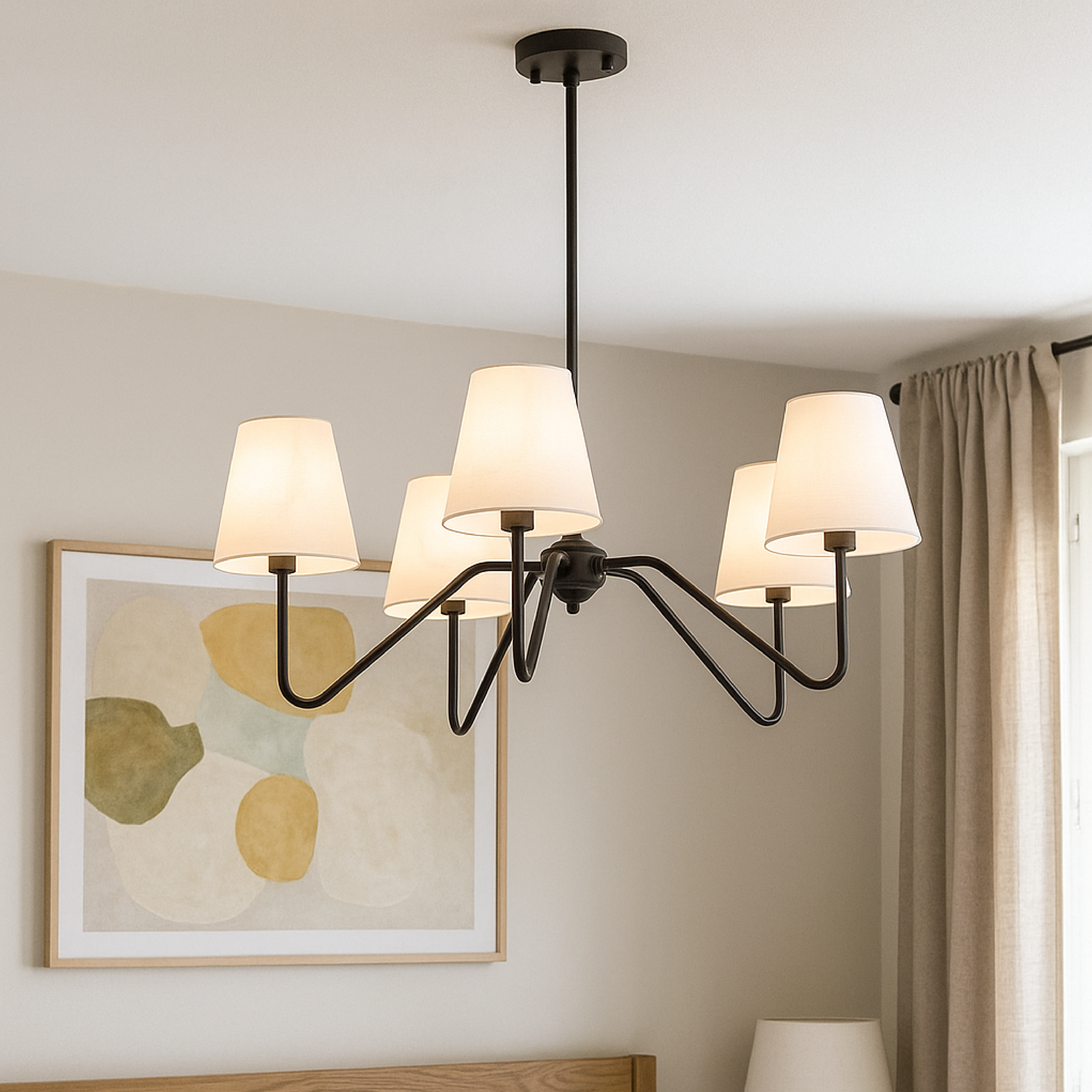 Valenor | Minimalist Silk Chandelier for Bedroom Spaces 3
