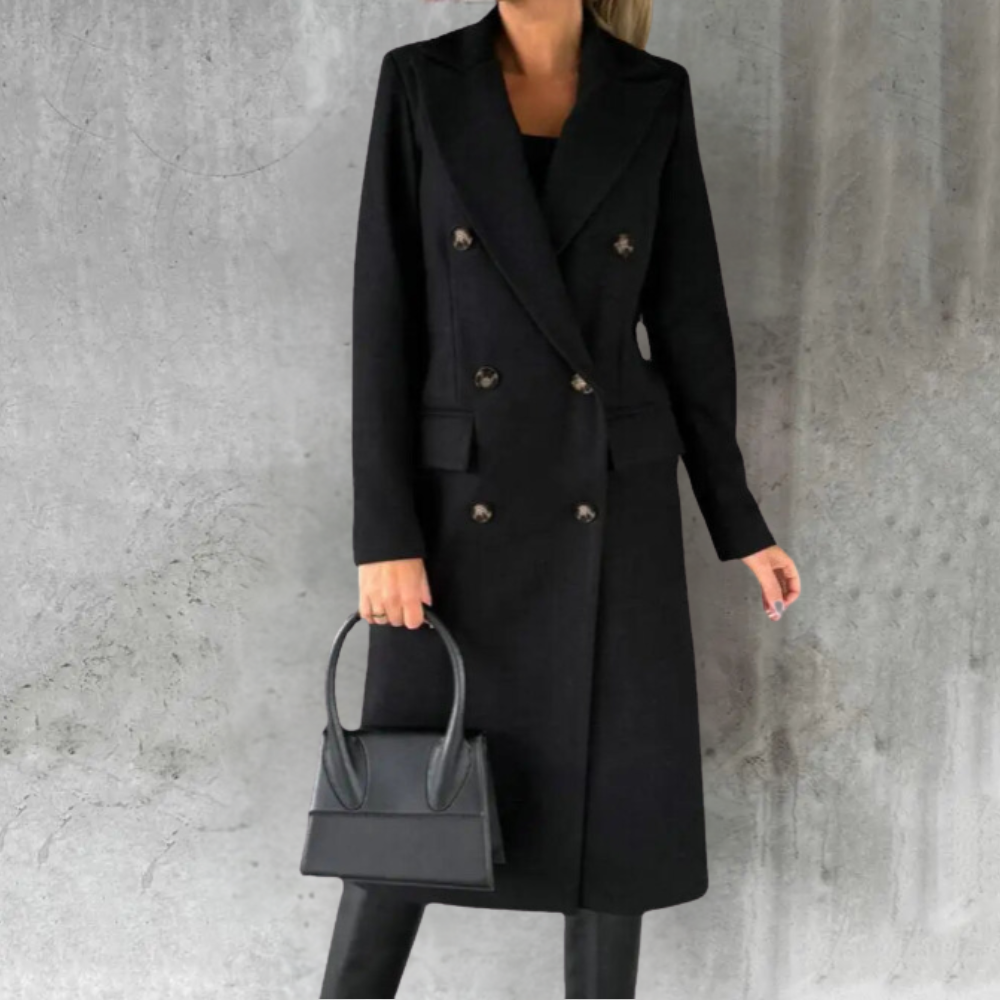 Valeria | Elegant Women's Long Trench Coat with Timeless Comfort 3