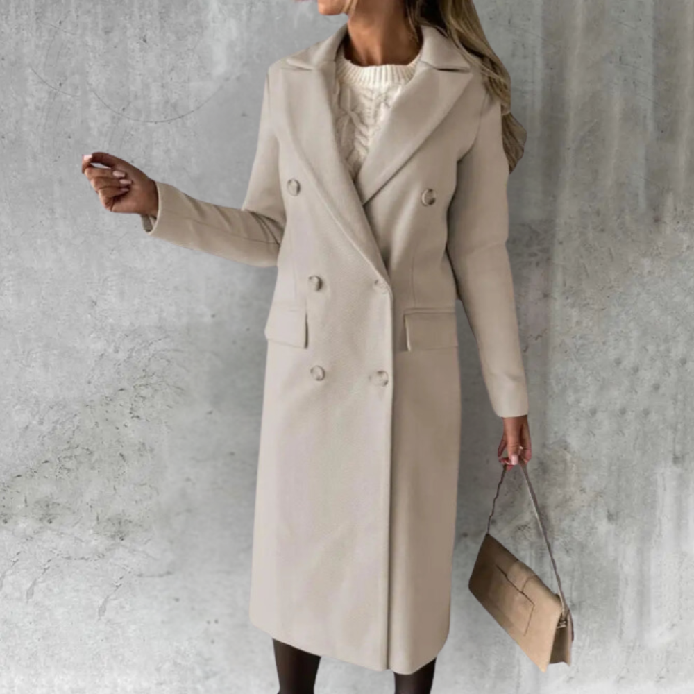 Valeria | Elegant Women's Long Trench Coat with Timeless Comfort 4