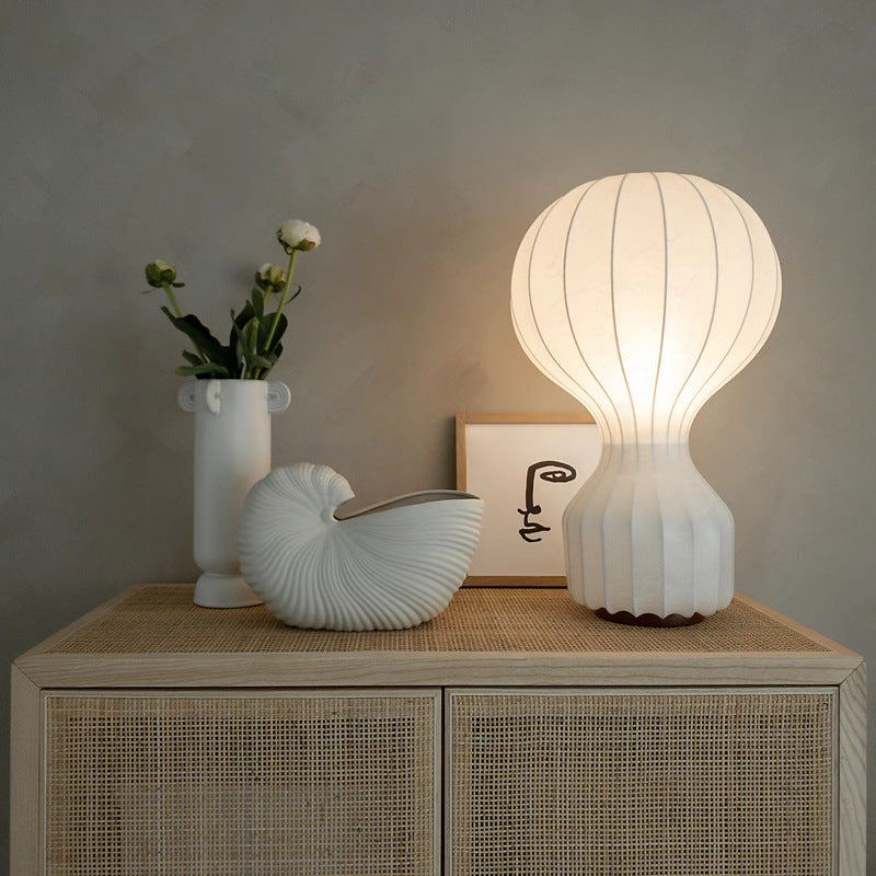 Velith | Modern Japanese Style Wabi Sabi Silk Table Lamp 0