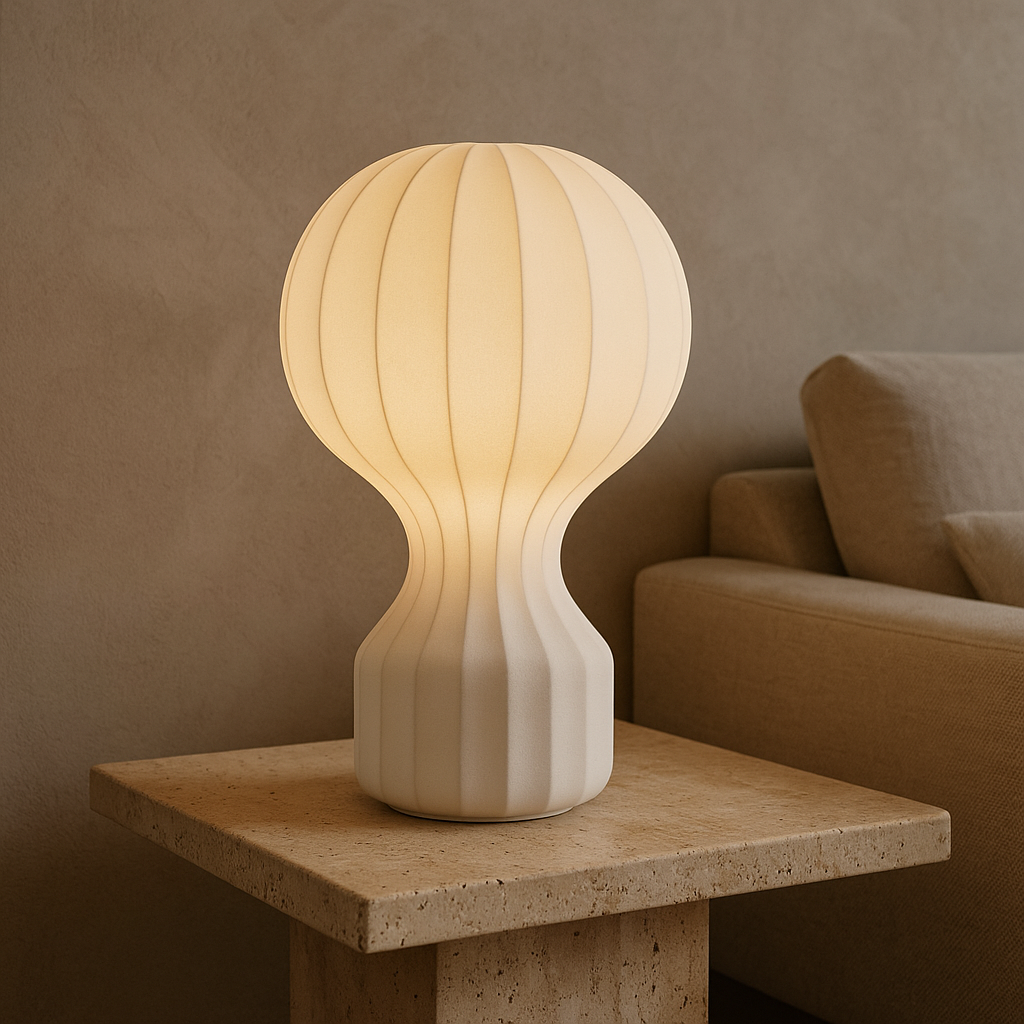 Velith | Modern Japanese Style Wabi Sabi Silk Table Lamp 1