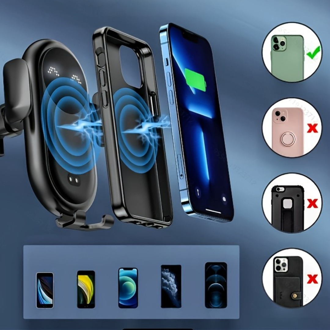 VeloCharge | Smart Wireless Car Phone Holder with Automatic Sensor 2