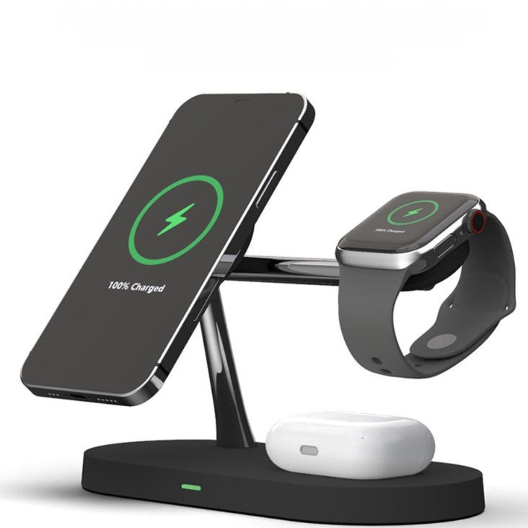 VeloCharge | Stylish Multi-Device Wireless Charging Station with LED Light 7