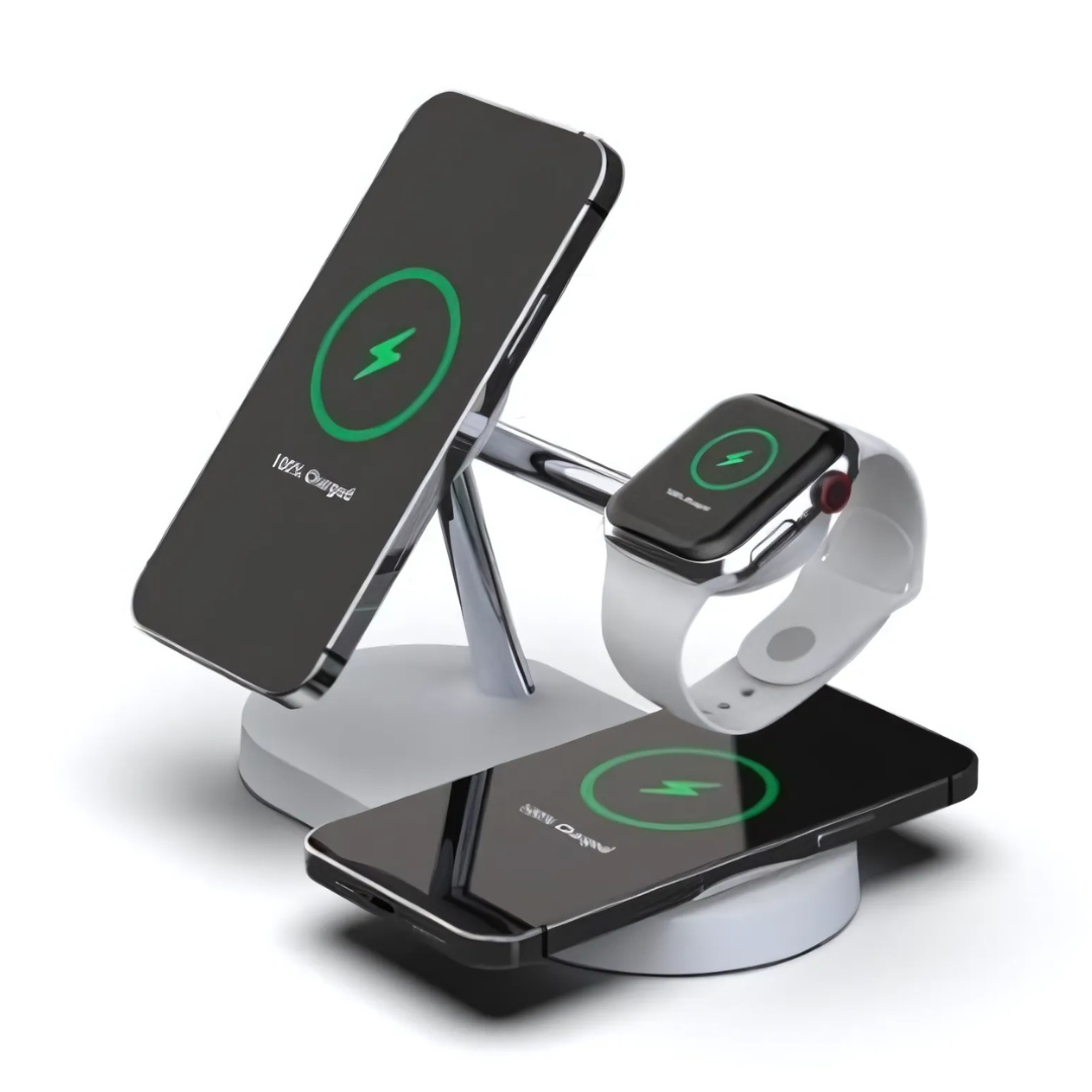 VeloCharge | Stylish Multi-Device Wireless Charging Station with LED Light 8