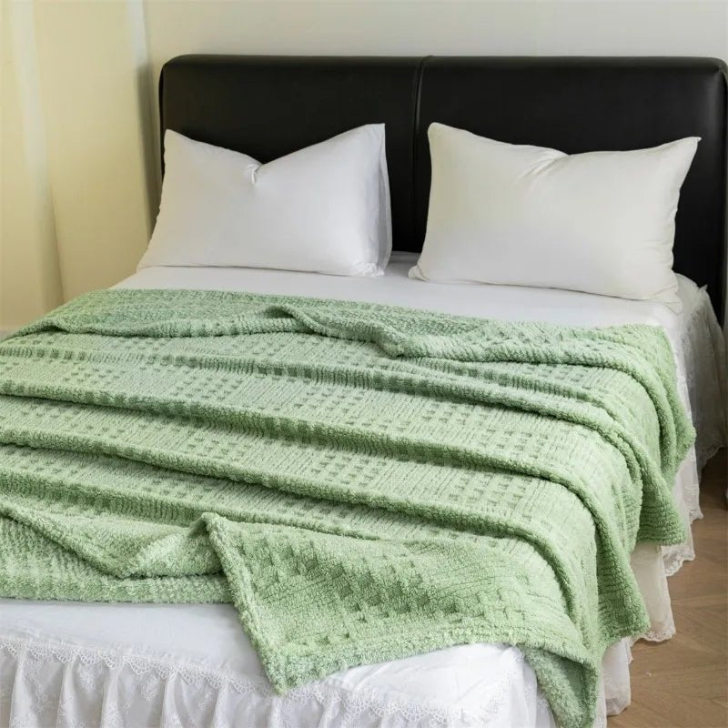 VelvetNest | Luxurious Soft Thick Waffle Jacquard Blanket 1