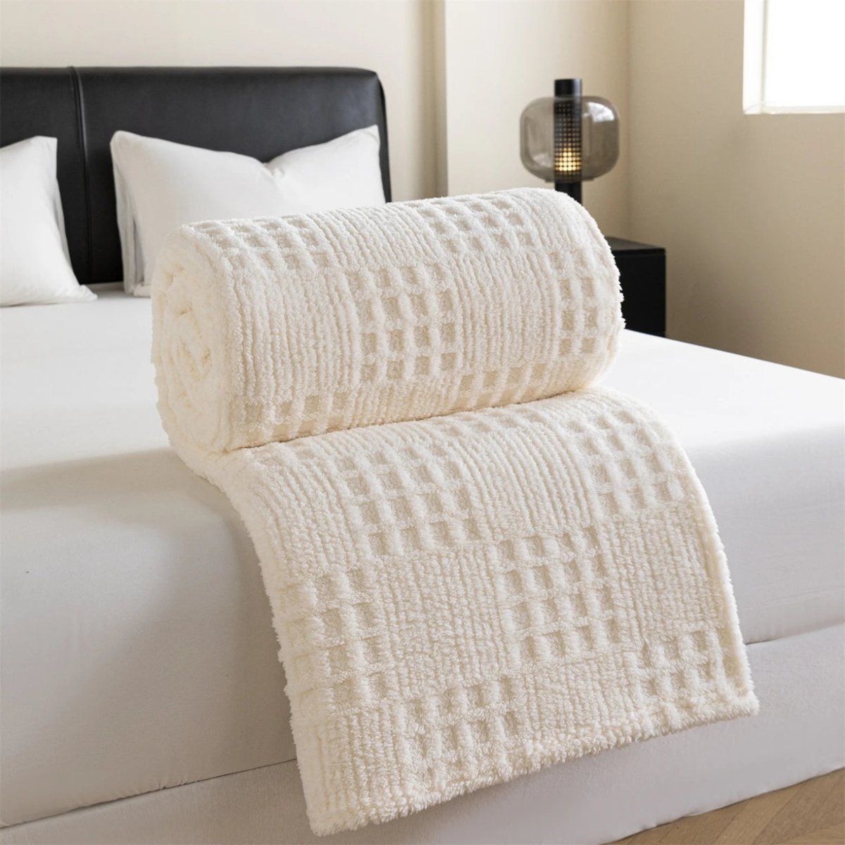 VelvetNest | Luxurious Soft Thick Waffle Jacquard Blanket 11