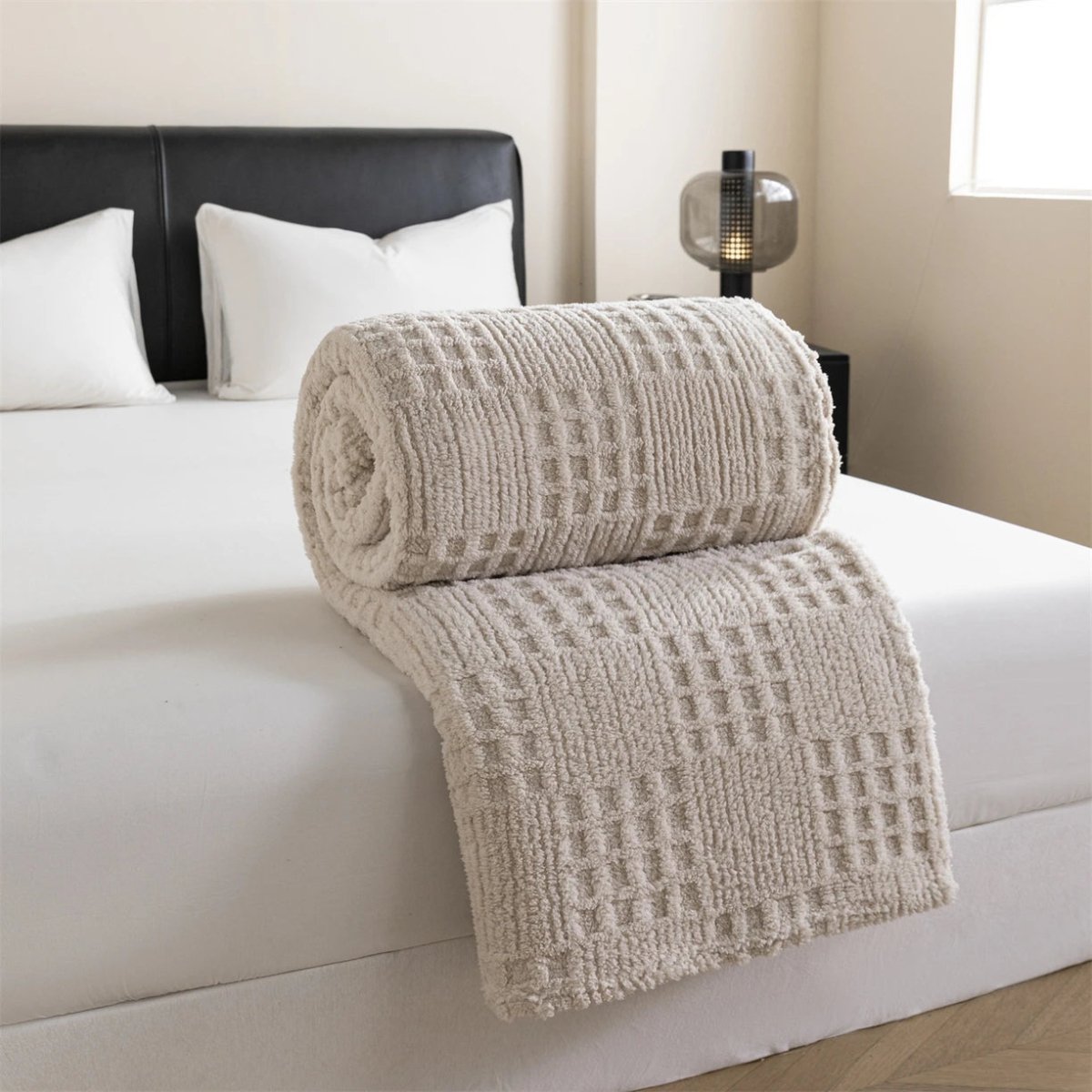VelvetNest | Luxurious Soft Thick Waffle Jacquard Blanket 12