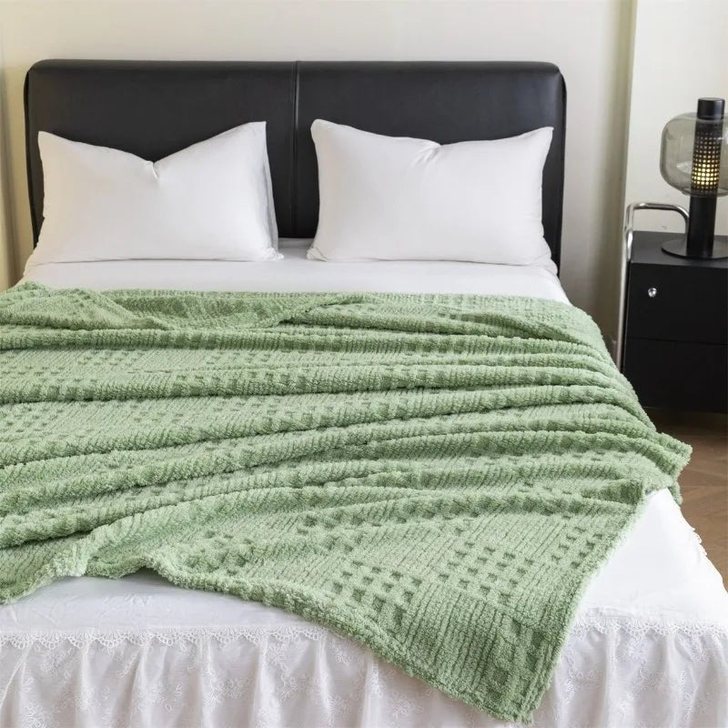 VelvetNest | Luxurious Soft Thick Waffle Jacquard Blanket 5