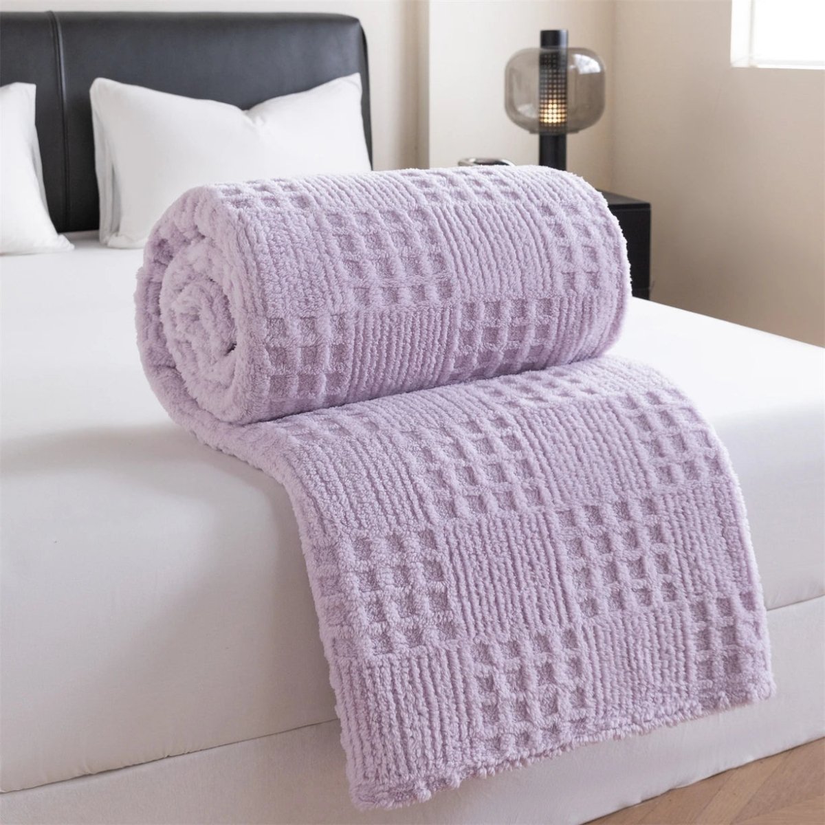 VelvetNest | Luxurious Soft Thick Waffle Jacquard Blanket 9