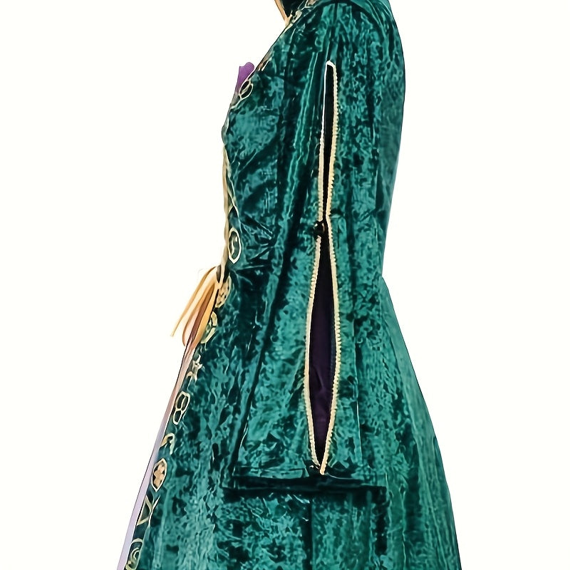 Velvet Long Sleeve Halloween Hocus Pocus Costume Dress | Maxi 3