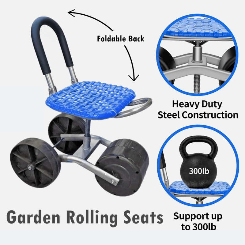 VerdantEase | Ergonomic Adjustable Gardening Chair with 360° Rotation 1