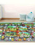 VibrantPlay | Colorful Interactive Children's Farm & Traffic Play Mat 1