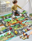 VibrantPlay | Colorful Interactive Children's Farm & Traffic Play Mat 4