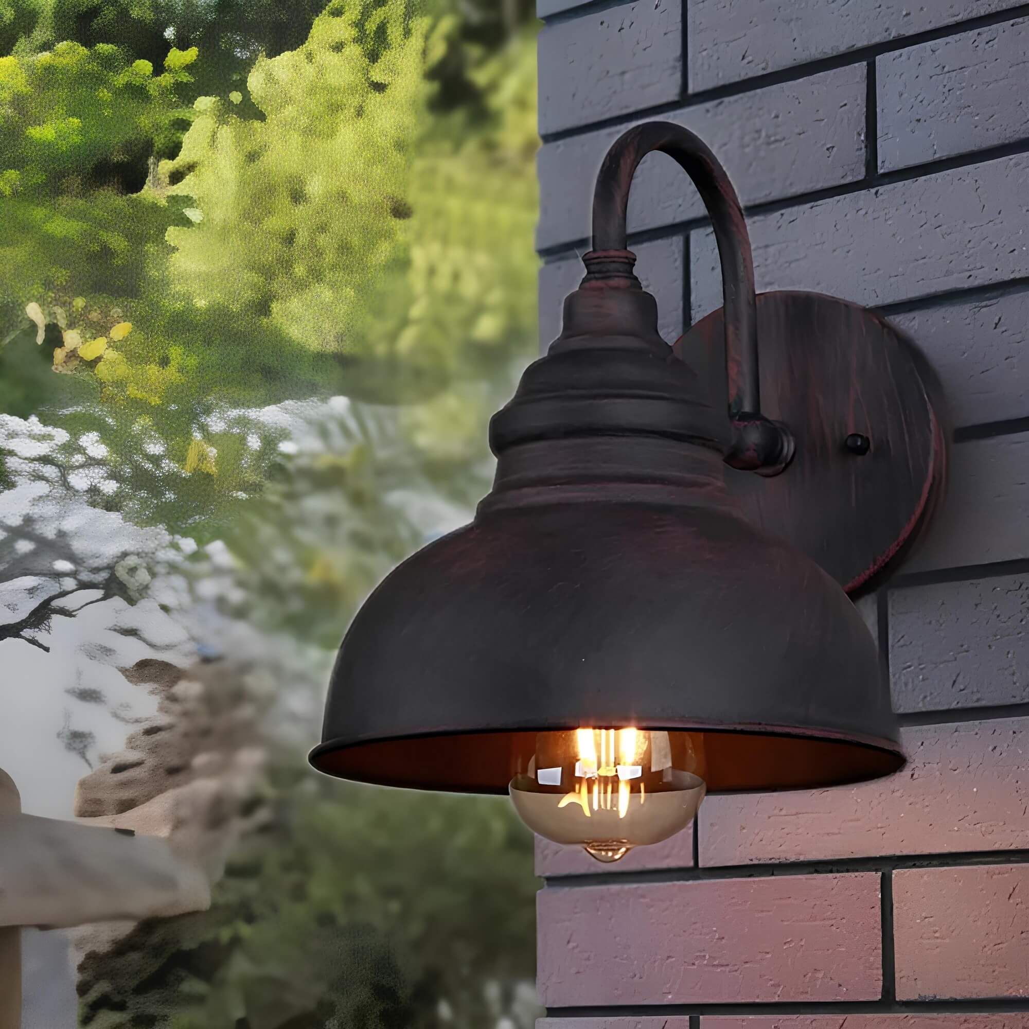 Vintage-Style Outdoor Wall Lantern - Rust-Resistant Exterior Wall Light for Patios and Gardens 1