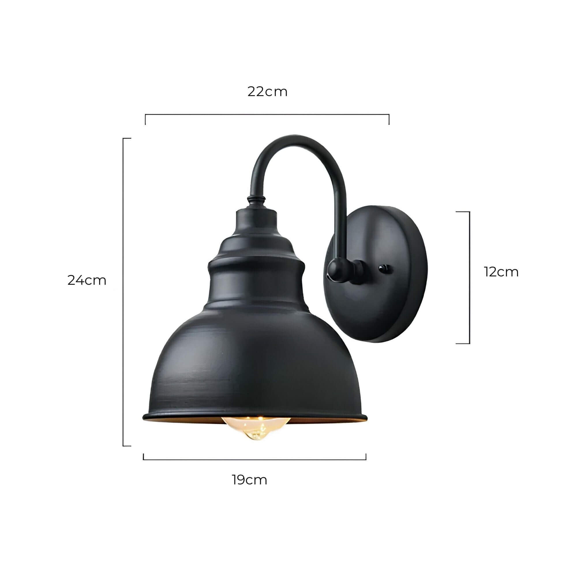Vintage-Style Outdoor Wall Lantern - Rust-Resistant Exterior Wall Light for Patios and Gardens 5