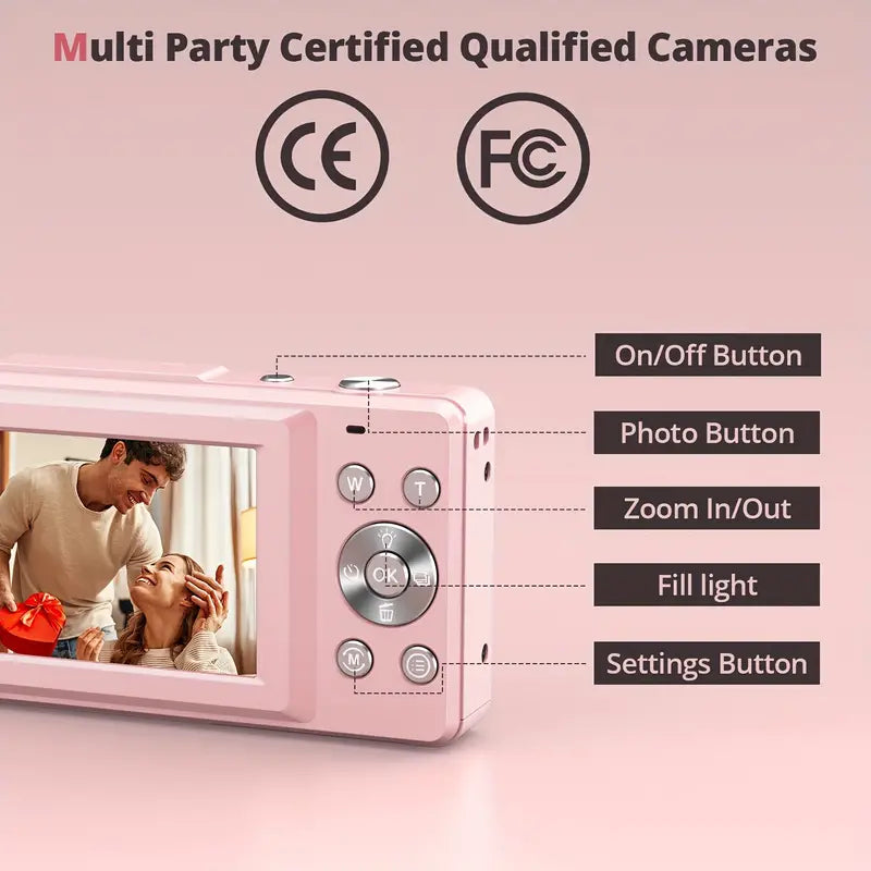 Vintage Digital Camera with 1080p Video Recording – Lightweight and Portable Retro Photography Camera 3