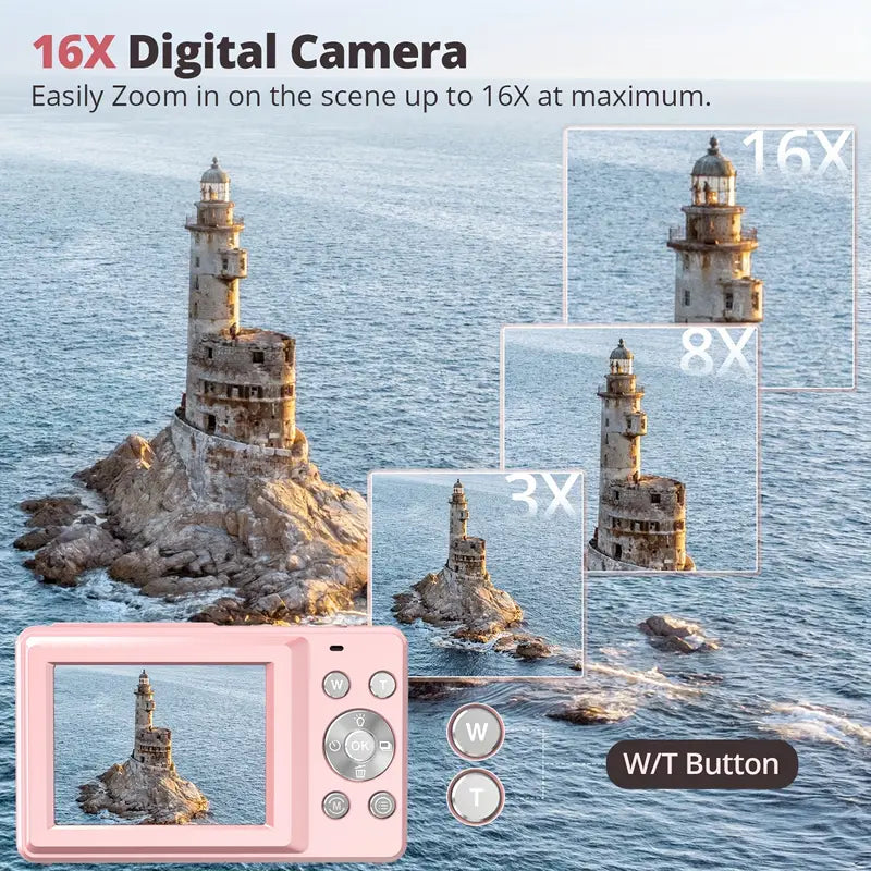 Vintage Digital Camera with 1080p Video Recording – Lightweight and Portable Retro Photography Camera 4