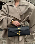 Vintage Women's Short Trench Coat with Turn-Down Collar and Shoulder Pads – Stylish Women's Jacket 5