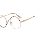 VistaVerve | Cross Semi-Rim Round Eyeglasses for a Smart, Contemporary Look 0