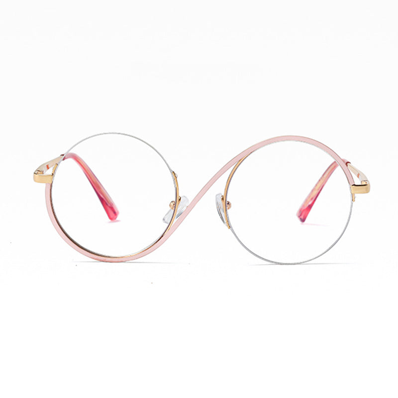 VistaVerve | Cross Semi-Rim Round Eyeglasses for a Smart, Contemporary Look 2