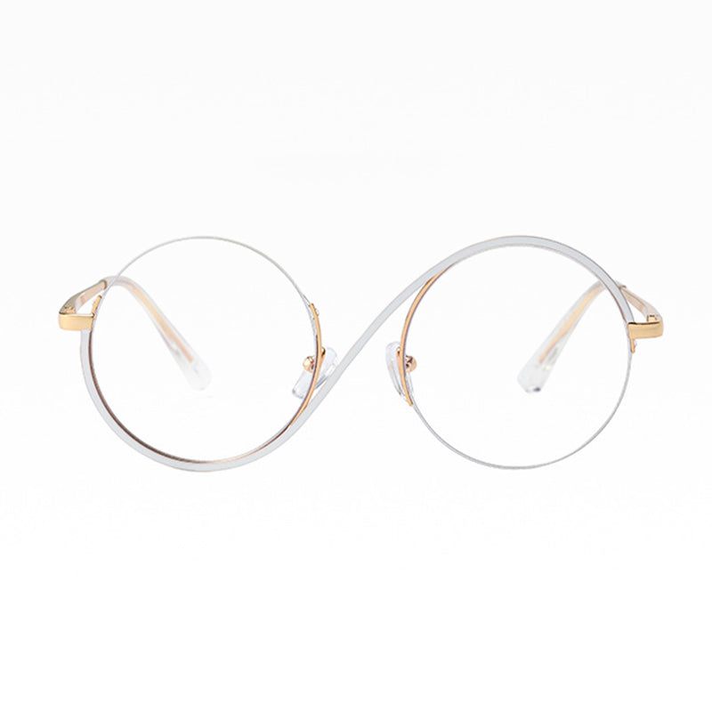 VistaVerve | Cross Semi-Rim Round Eyeglasses for a Smart, Contemporary Look 3