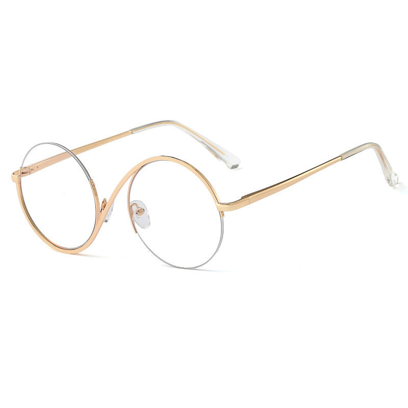 VistaVerve | Cross Semi-Rim Round Eyeglasses for a Smart, Contemporary Look 5