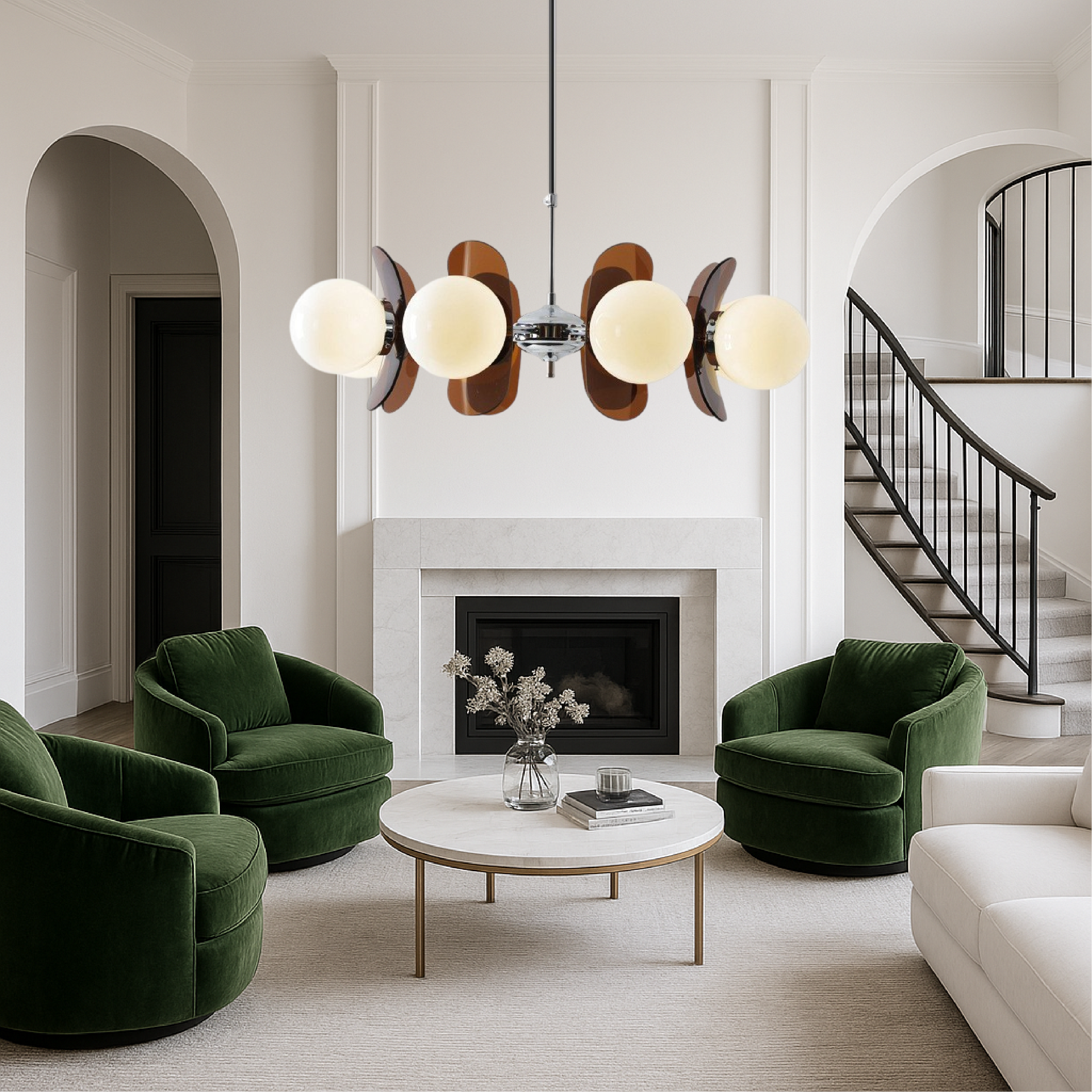 Voltra | Vintage Bauhaus Style Chandelier for Home Interiors 2