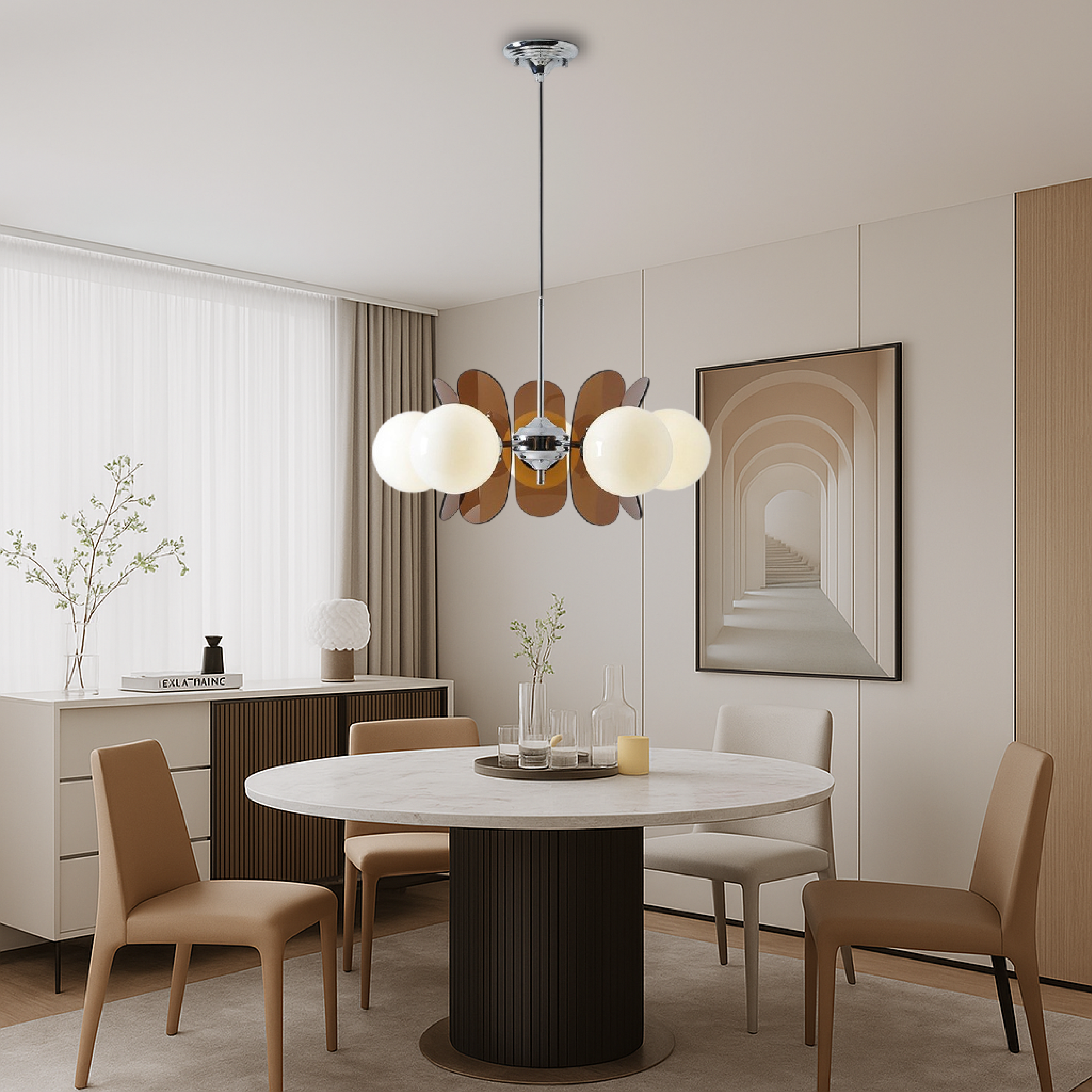 Voltra | Vintage Bauhaus Style Chandelier for Home Interiors 3