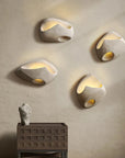 Wabi-Sabi Inspired Cement Wall Sconce Light – Modern LED Wall Lamp for Serene Interior Decor 0