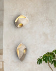Wabi-Sabi Inspired Cement Wall Sconce Light – Modern LED Wall Lamp for Serene Interior Decor 4