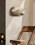 Wabi-Sabi Inspired Cement Wall Sconce Light – Modern LED Wall Lamp for Serene Interior Decor 5